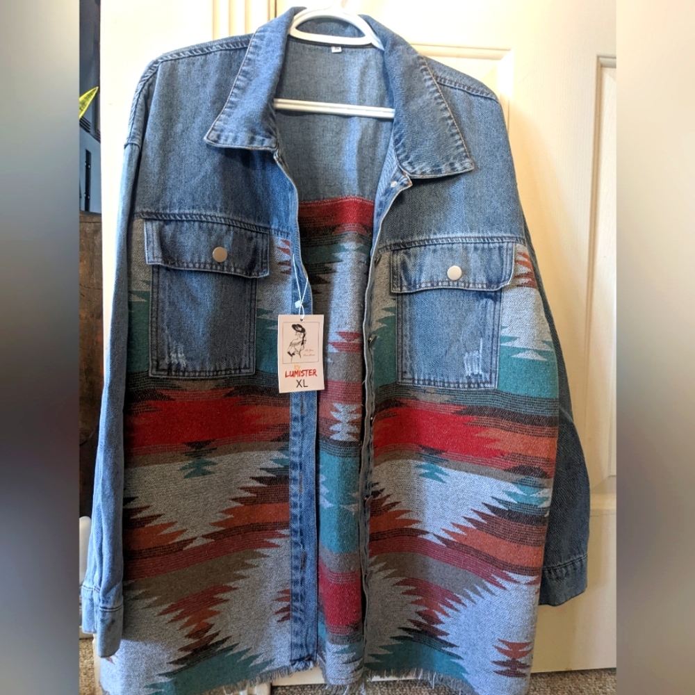 Aztec denim jacket